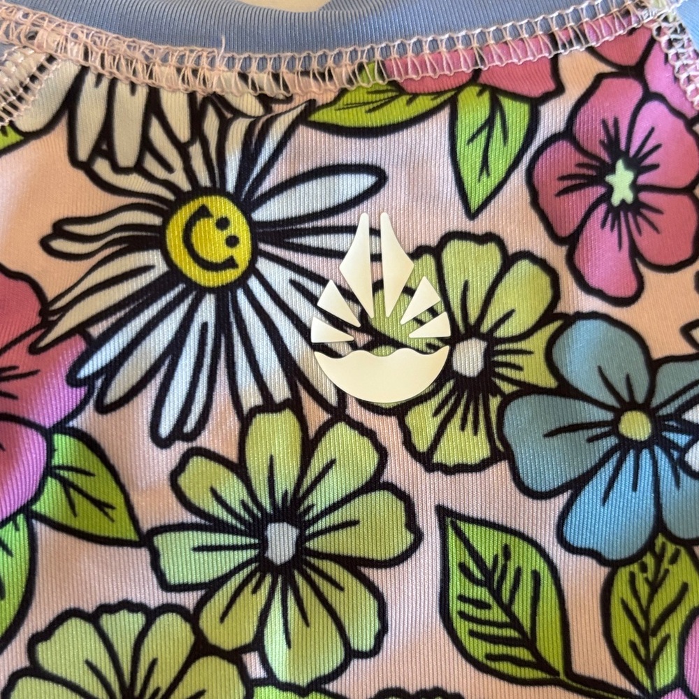 Colorful Floral Kids Swim Rashguard - Picture 3 of 3